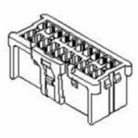 MOLEX Board Connector, 32 Contact(S), 2 Row(S), Female, 0.079 Inch Pitch, Crimp Terminal, Locking,  513533204